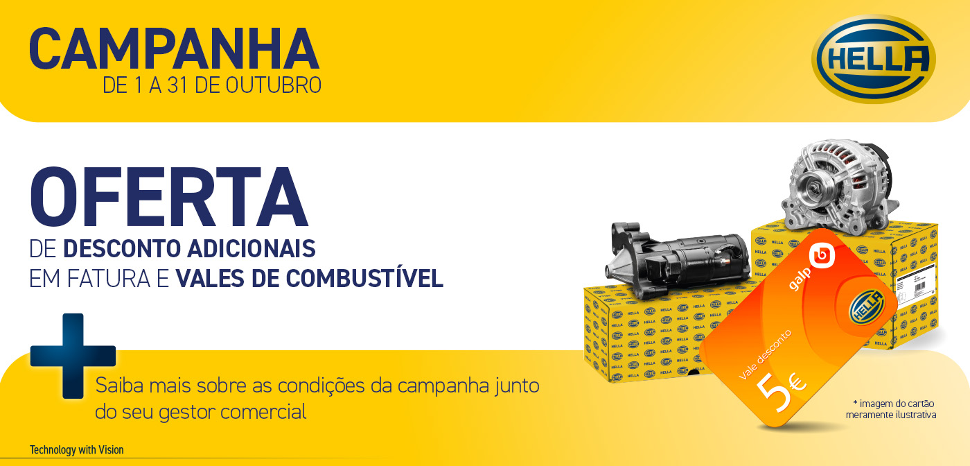 Campanha alternadores e motores de arranque hella