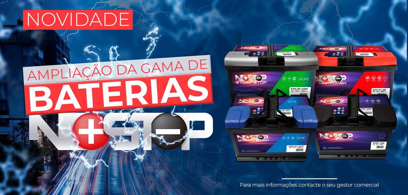 ampliação gama baterias nostop